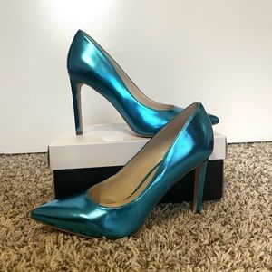 Nine West Metallic Blue Tatiana Pumps